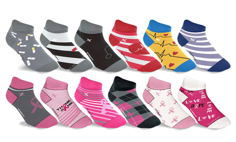 6-Pairs: XTF Everyday Ankle Length Collection Compression Socks