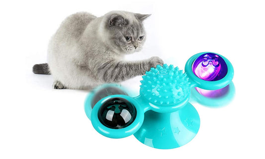 Interactive Massage Scratching Tickle Toy with Catnip and led Ball for Indoors Cats