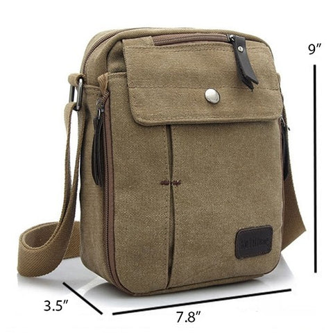 Multifunctional Canvas Sport Crossbody Shoulder Bag with Adjustable Shoulder Strap