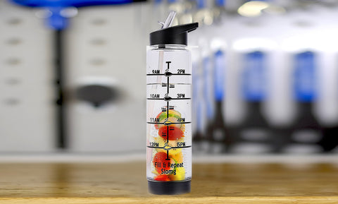 32oz  Time Marking Fruit Infusion Water Bottle