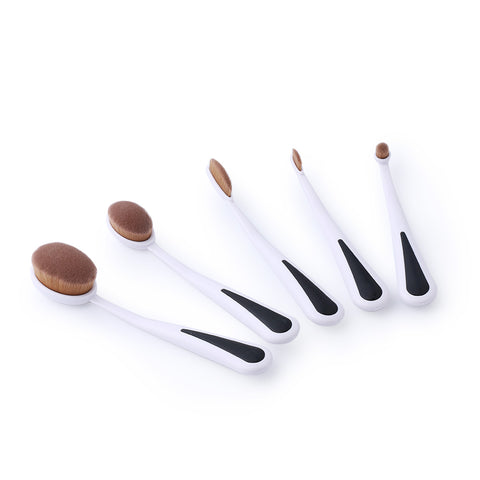 5-Piece Set: Kabuki-Style Makeup Brushes