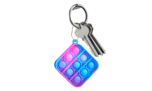 5-Pack: Simple Dimple Mini Stress relieving Push Pop Bubble Fidget Toy Keychain