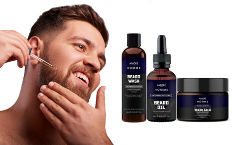Ultimate Beard Wash, Conditioning, Care, Growth And Grooming Kit (3-Piece)