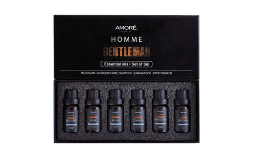 Gentlemen's Set of 6 x10ml Premium Grade Fragrance Essential Oil Gift Set