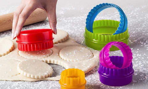 7-Pack: Premium Quality Two-sided Biscuit Cutter Set for Cookies and Fondant Cakes
