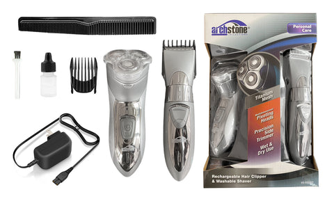 Rechargeable Clipper and Washable Shaver