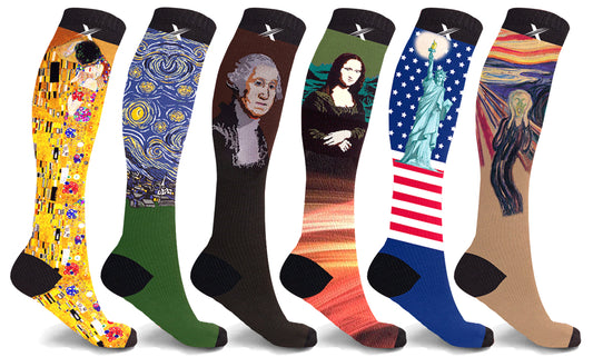 Famous Art Paintings Compression Socks (3-Pairs or 6-Pairs)