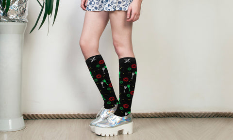 Holiday Collection Knee High Compression Socks