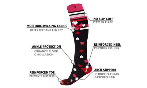 Valentines Compression Socks