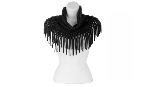 Fringe Benefits Open Weave Infinity Scarf