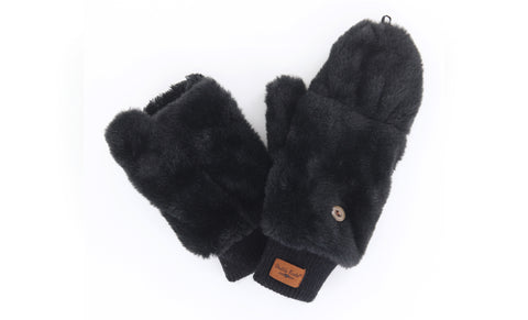 Ultra Warm Faux Fur Convertible Mitten Gloves