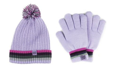 2-Pack: Cute and Cozy Kids Beanie Hat  and Gloves Set