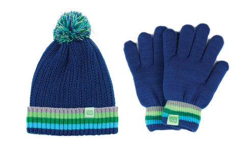 2-Pack: Cute and Cozy Kids Beanie Hat  and Gloves Set