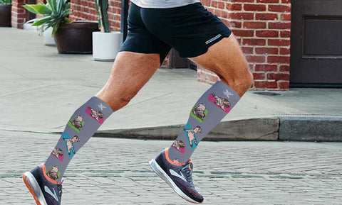 Gym Dog Knee High Compression Socks (1-Pair)