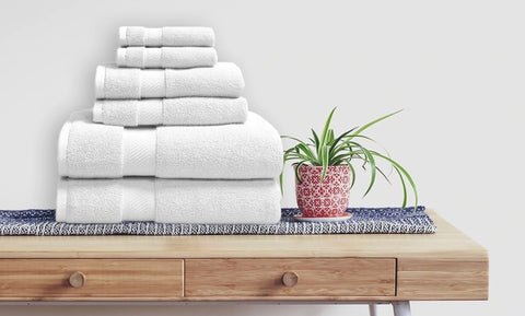12-Piece: 100% Soft Organic Cotton Bath Towel Set