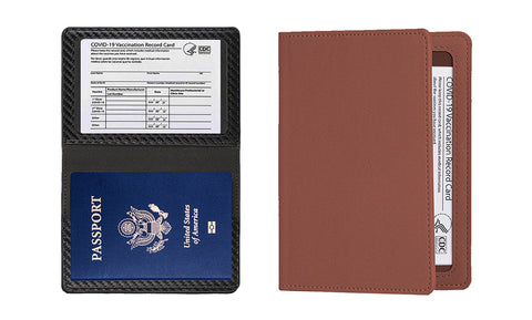 2-Pack:  CDC Vaccination Card Holder And RFID Passport Organizer Holder