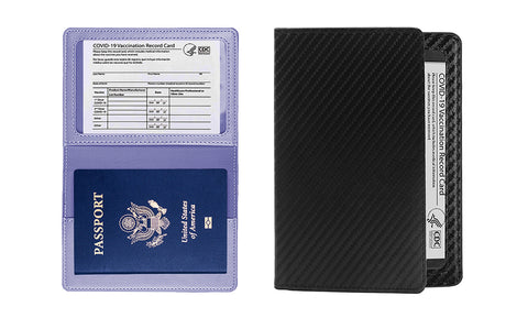 2-Pack:  CDC Vaccination Card Holder And RFID Passport Organizer Holder