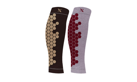 2-Pairs: High Performance Copper Infused Compression Support Calf Sleeves
