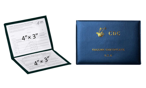 4-Pack: CDC Vaccination Card Immunization Record Protector Holder Passport