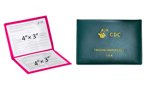 4-Pack: CDC Vaccination Card Immunization Record Protector Holder Passport