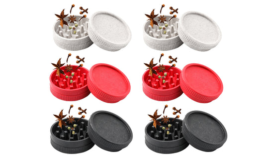 6-Pack: Lightweight Multipurpose Portable Spice Herb Tobacco Grinder Mixer For Everyday Use