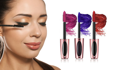 3-Pack: 4D Silk Fiber Colored Lash Mascara For Longer Thicker Voluminous Eyelashes