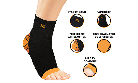 3-Pairs: Elite Lightweight Ankle Support Compression Pain Relief Sleeves