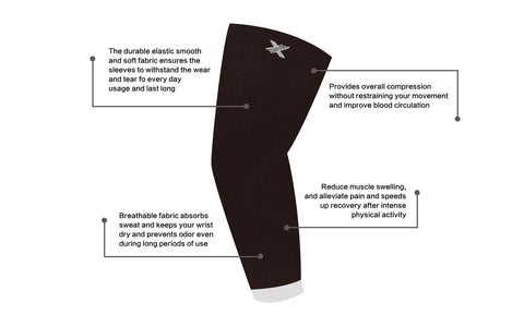 3-Pairs: Elite Lightweight Cooling Recovery And Support Elbow Arm Sleeves Set