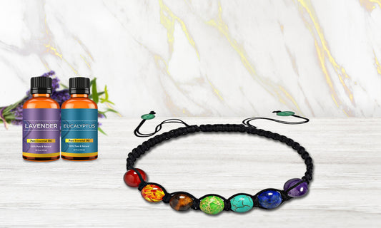 Spiritual Chakra and  Lava Stone Diffuser Bracelet with Optional Essential Oils
