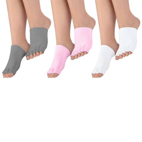 3-Pairs: Support and Recovery Pain Relief Open Toe Gel Compression Sleeve