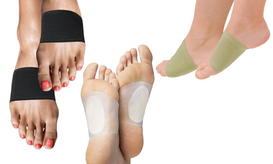 6-Pack: Plantar Fasciitis Pain Relief Foot Care Compression Arch Support Sleeve Wrap Gel Infused Cushioned  Fallen Arches, Achy Feet Problems for Men and Women