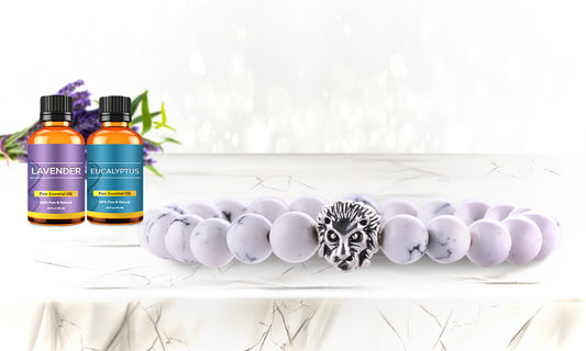 Agate Stone Diffuser Bracelet with Two Optional Essential Oils