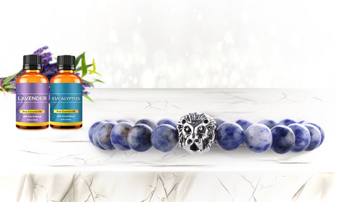 Agate Stone Diffuser Bracelet with Two Optional Essential Oils
