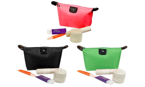 3-Pack: Makeup Bags for Mother's Day Gift, Travel Waterproof Cosmetic Bag, Toiletry Storage Organizer Bag, Cute Candy Colorful Makeup Zipper Pouch