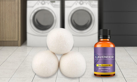 Wool Dryer Balls with Two Optional Essential Oils