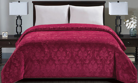 Luxury Home Oversized Ultra Soft Embossed Flannel Blanket