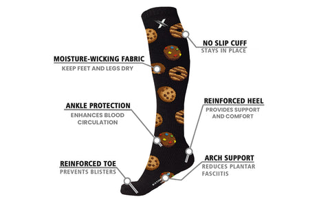 Cookie Knee High Compression Socks (1-Pair)