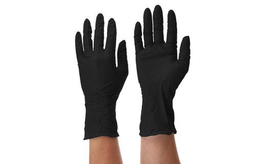 Disposable Black Extra Thick Nitrile Gloves (100-Pack)