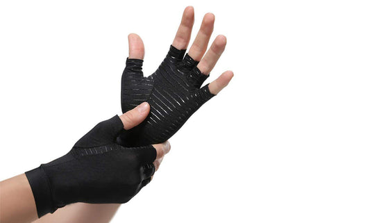 Copper Infused Therapeutic Compression Gloves for Men and Women (1-Pair)