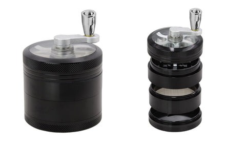 4-Layer Herb and Tobacco Grinder with Hand Mill