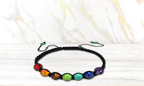 Spiritual Chakra and  Lava Stone Diffuser Bracelet with Optional Essential Oils