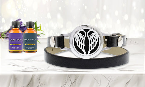 Designer Essential Oil Diffuser Bracelet with Two Optional Essential Oils