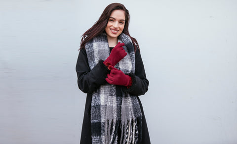 Women's Trendy Oversized Plaid Printed Scarf and Wrap