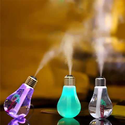 Mini USB Bulb Humidifier and Air Purifier with LED Lights