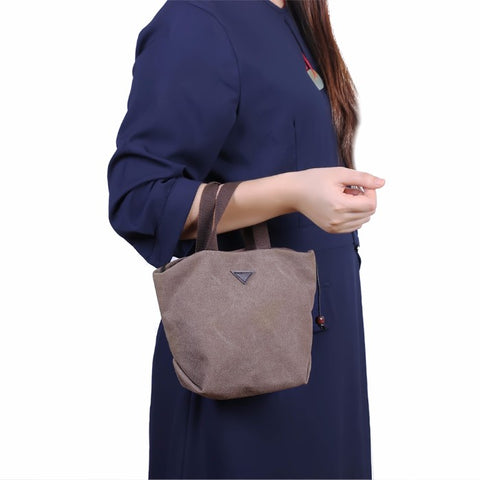 Women's Retro-Style Canvas Handbag