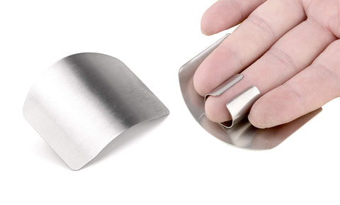 Stainless Steel Finger Protector for Cutting, Chopping & Dicing(2-Pack)