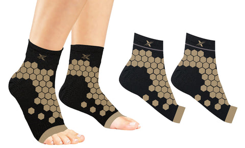 Copper-Infused Plantar Fasciitis Ankle Support Foot Sleeves (1-Pair)