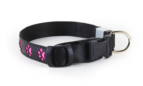 Rechargeable LED Illuminating Dog Collar (3-Sizes)