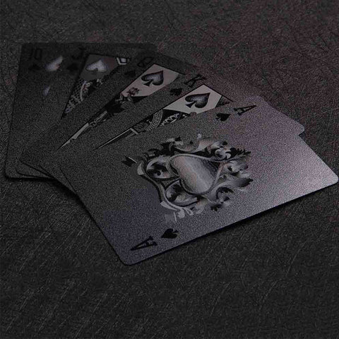 Devil Black Embossed Playing Cards