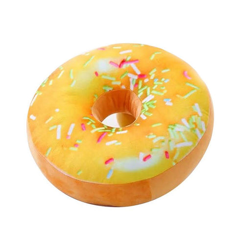 Donut Pillow 3D Digital Print Round Throw Pillow 16 Inches Donut Seat Back Stuffed Cushion Funny Decorative Soft Plush Food Stuffed Decor Seat Pad Cushion for Couch Chair Floor Sofa